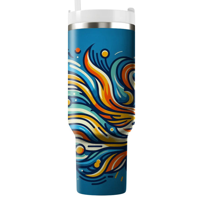 Bright Abstract Swirls  Insulated Tumblers