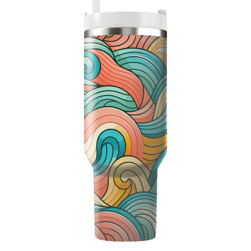 Lively Geometric Wave  Insulated Tumblers