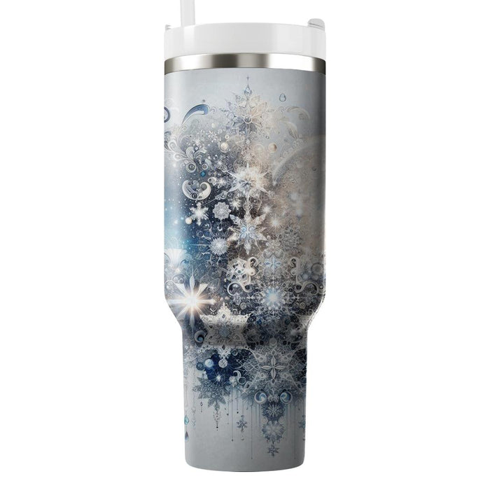 Winter Crystal Snowfall  Insulated Tumblers