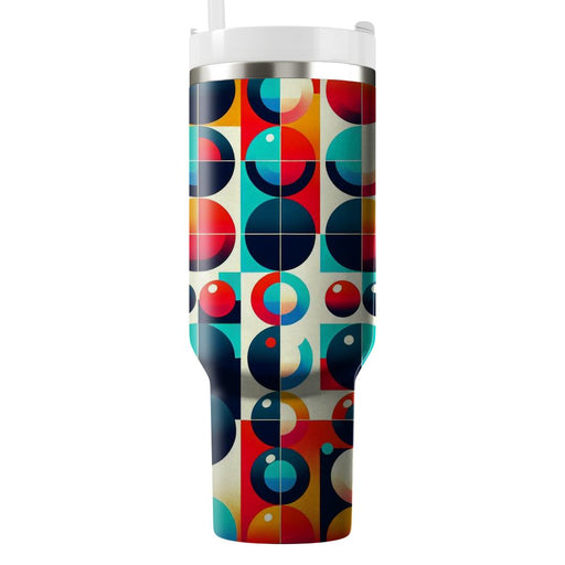 Bold Dotted Grid  Tumblers With Lids