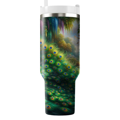 Vivid Peacock Garden  Decorative Tumblers