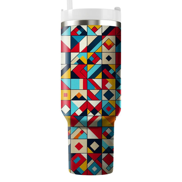 Vibrant Geometric Mosaic  Custom Tumblers