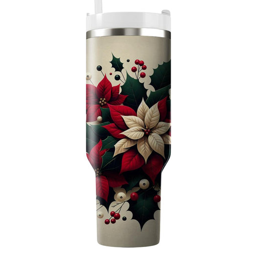 Winter Poinsettia  Custom Tumblers