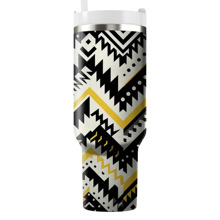 Bold Zigzag Motion  Tumblers With Lids