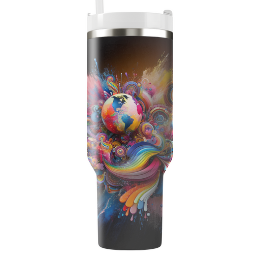 Joyful Vibrance - A Festival Of Colors  Personalized Tumblers