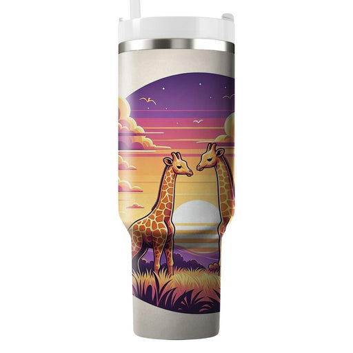 Whimsical Giraffe Friends  Insulated Tumblers