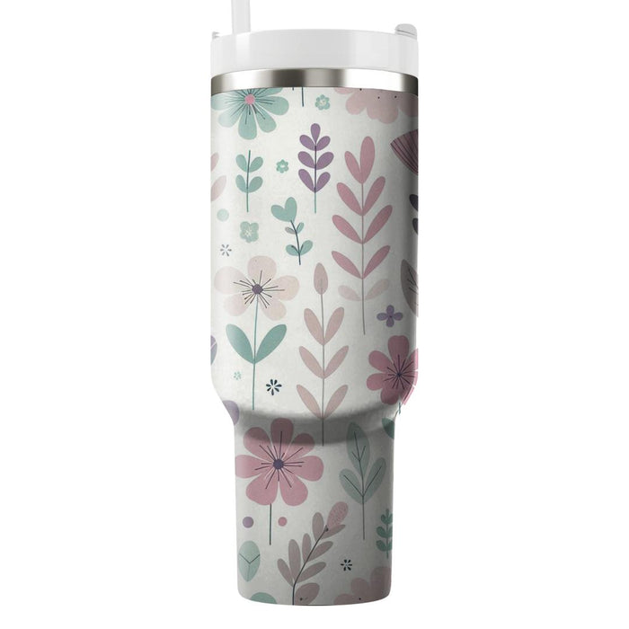 Whimsical Watercolor Flowers  Decorative Tumblers