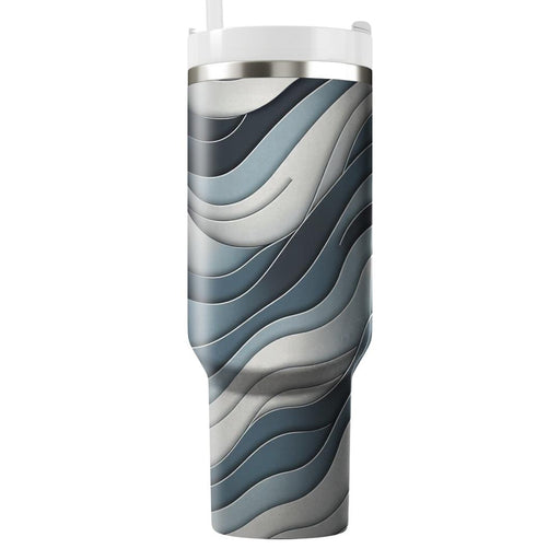 Sleek Geometric Wave  Custom Tumblers