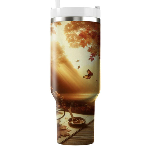 Autumn Leaves Serenity  Tumblers With Lids