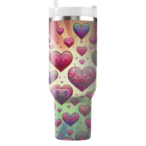 Hippie Heart Vibes  Custom Tumblers