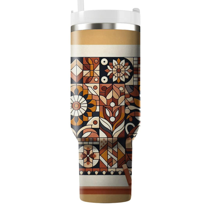 Vintage Mosaic Design  Tumbler Cups