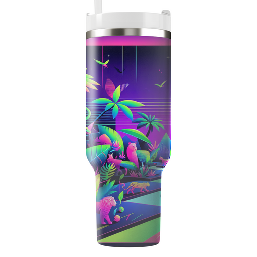 Neon Laser Jungle Insulated Tumblers