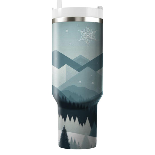 Winter Mountain Escape  Travel Tumblers