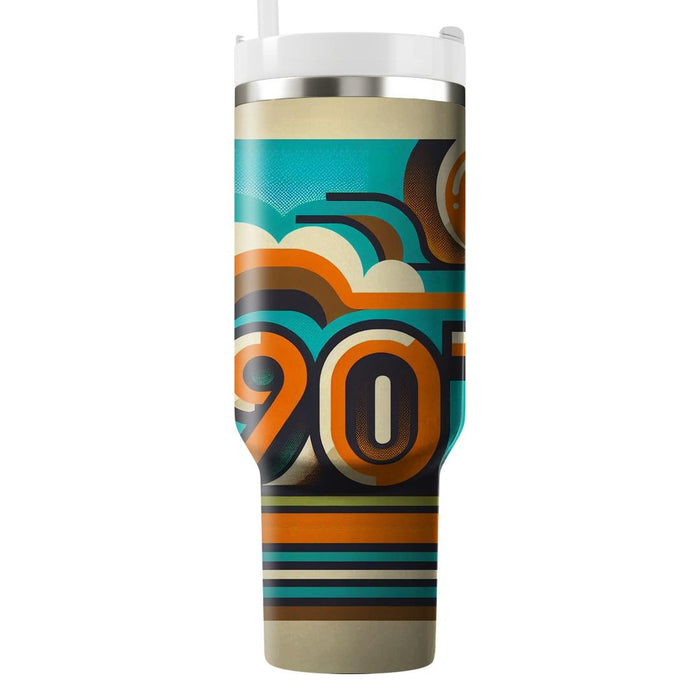 Bold Typographic 70s  Insulated Tumblers