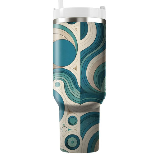 Waves And Circles Fusion  Tumblers For Gifts