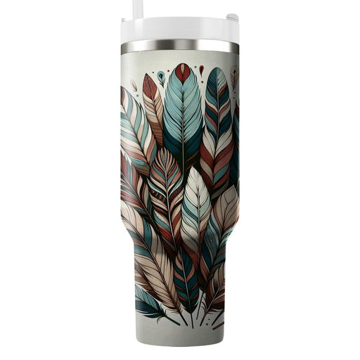 Free Spirit Feathers  Tumblers With Lids