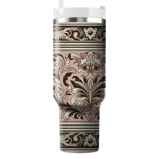 Vintage Lace Border  Insulated Tumblers