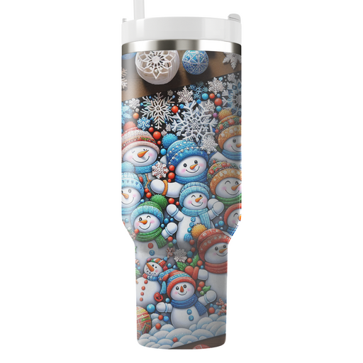 Winter Joyful Snowman  Custom Tumblers