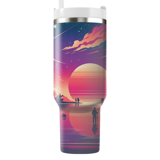 Sunset Silhouette Vibes Travel Tumblers