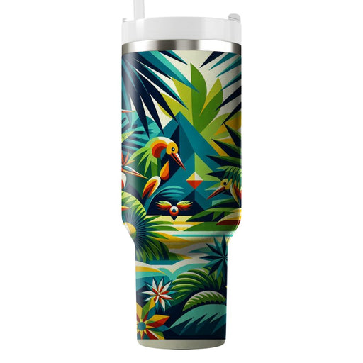 Geometric Jungle  Unique Tumblers