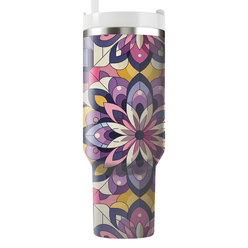 Geometric Flower Burst  Decorative Tumblers