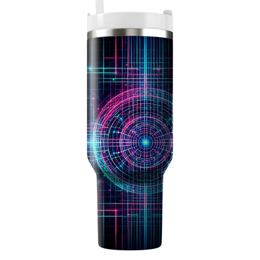 Retro Laser Grid  Personalized Tumblers