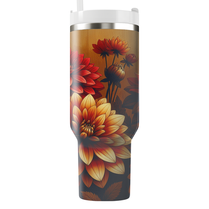 Autumn Dahlia Delight  Custom Tumblers