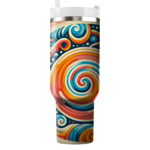 Vibrant 80s Spiral  Custom Tumblers