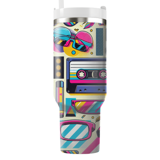 Kitschy 80s Patterns Personalized Tumblers