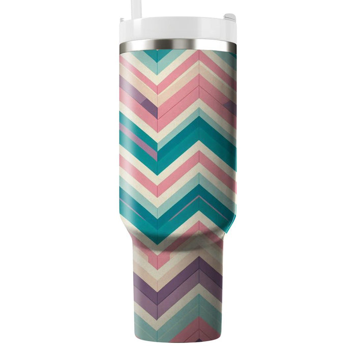 Zigzag Chevron Symphony  Travel Tumblers