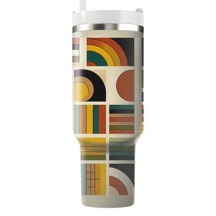 Retro 70s Color Blocks Travel Tumblers