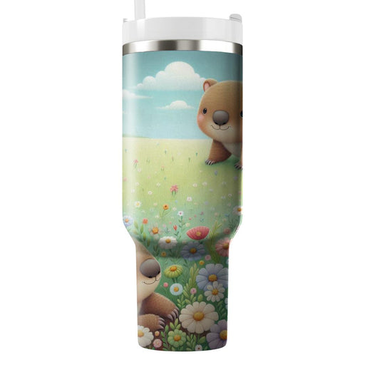 Whimsical Wombat Wonderland  Custom Tumblers