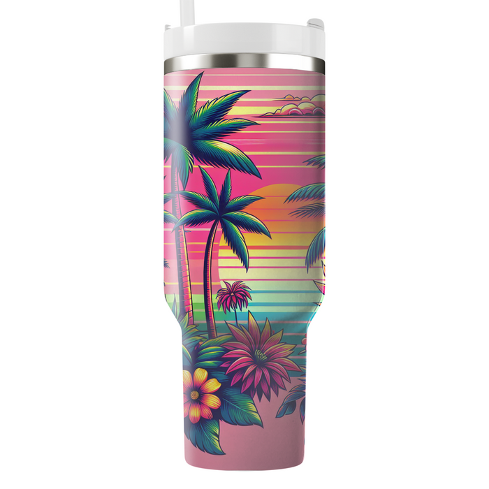 Tropical Retro Fusion  Tumbler Cups