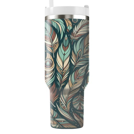 Charming Boho Feathers  Custom Tumblers