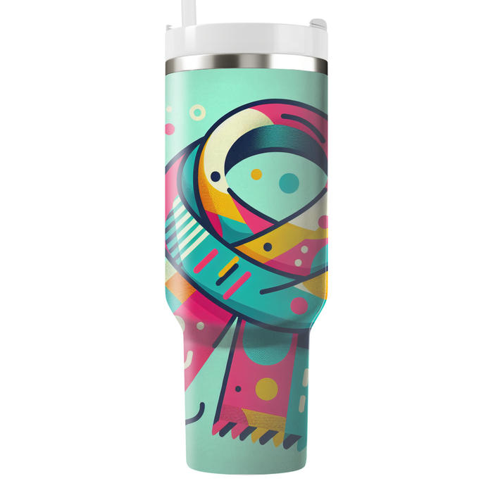 Bold Retro Print Scarf Custom Tumblers