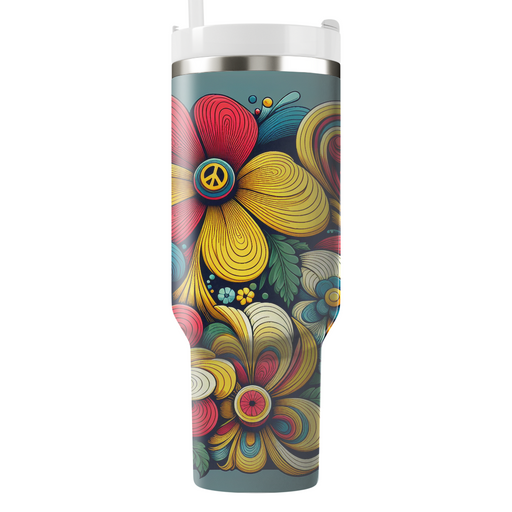 Groovy Floral Explosion Travel Tumblers