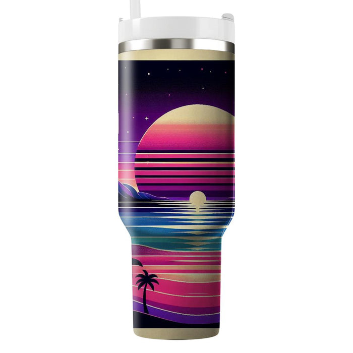 Vaporwave Sunset Vibes  Decorative Tumblers