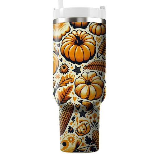 Whimsical Harvest Festival - A Fall Celebration  Tumbler Cups