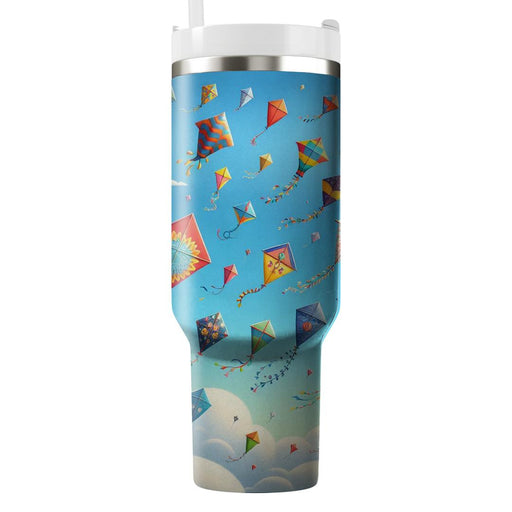 Whimsical Rainbow Kites  Travel Tumblers