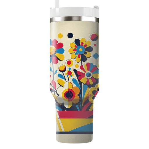 Retro Pop Art Flowers  Custom Tumblers