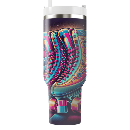 Retro Roller Disco Vibes Decorative Tumblers