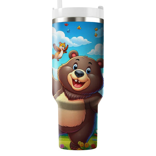 Whimsical Bear And Forest Friends  Tumbler Cups