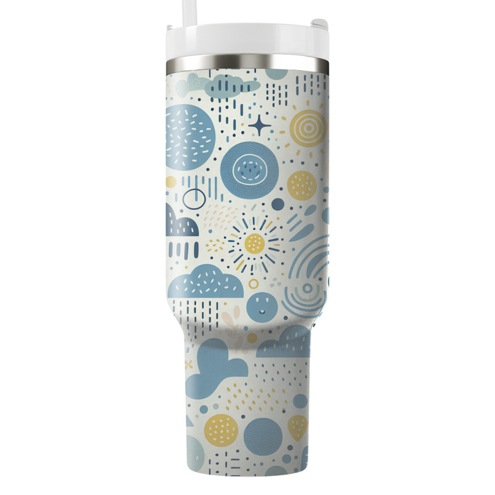 Whimsical Dot And Dash Tumbler Cups