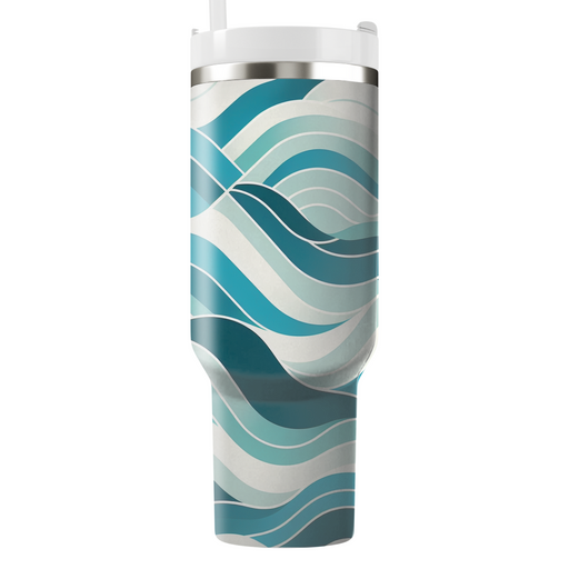 Geometric Wave Serenity  Custom Tumblers