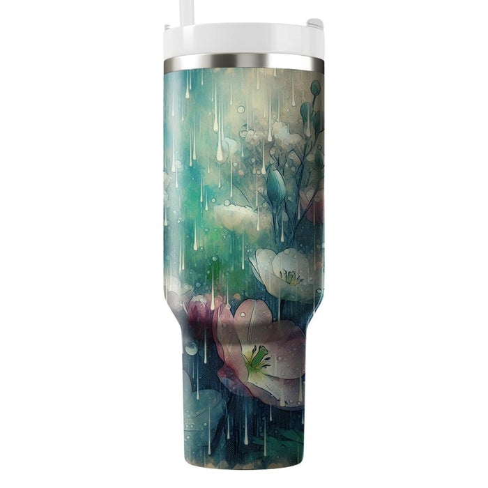 Spring Rain Dance Tumblers With Lids