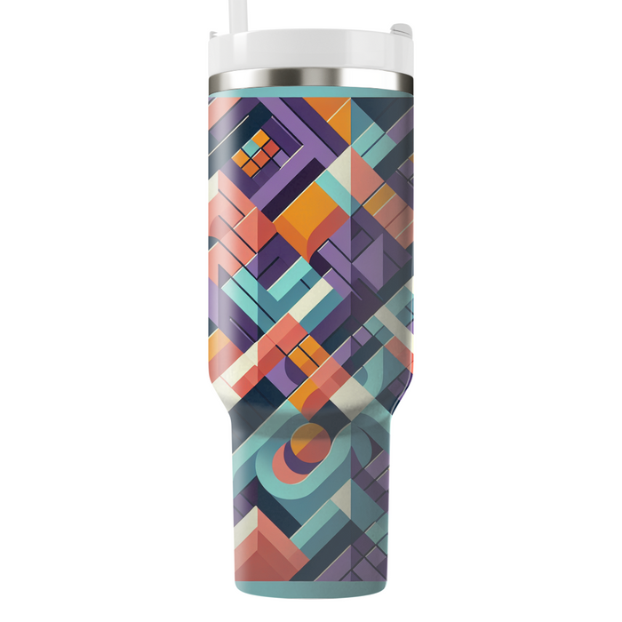 Angular Mosaic Fusion  Decorative Tumblers