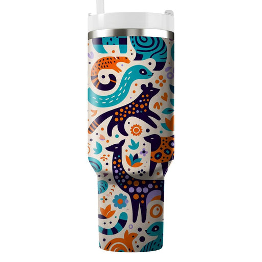 Whimsical Animal Print  Insulated Tumblers