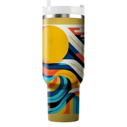 Funky Retro Stripe  Custom Tumblers