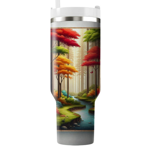 Autumn Forest Retreat Tumblers With Lids