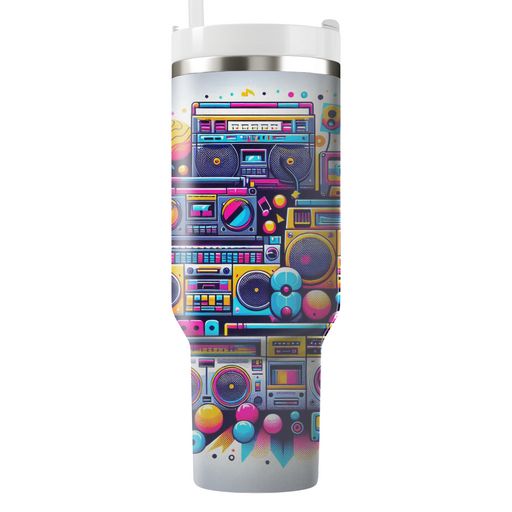 Bright Boombox Beat  Personalized Tumblers